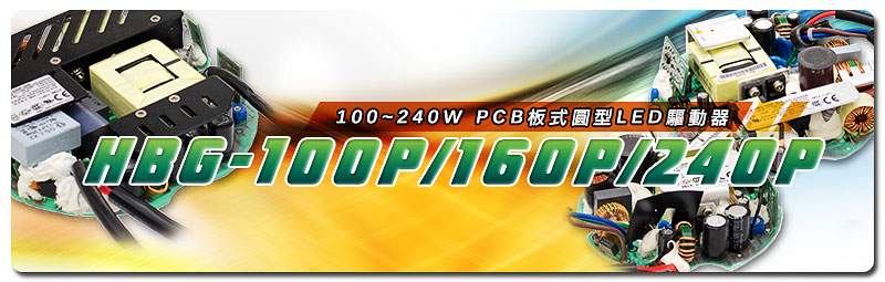 新產(chǎn)品發(fā)行通告：HBG-100P/160P/240P系列 (100~240W PC