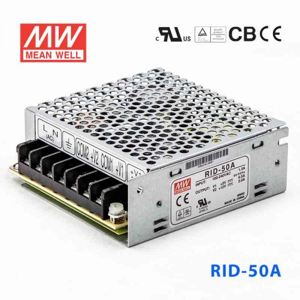 明緯開關(guān)電源RID-50A 50W +5V 6A 